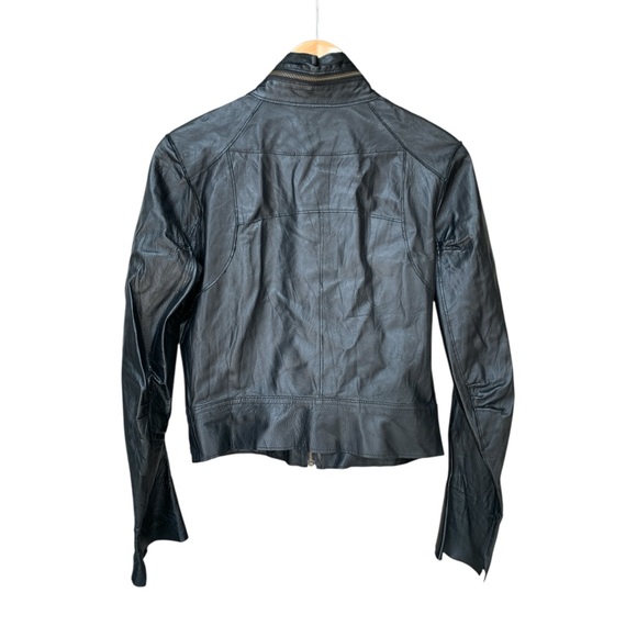 DUARTE Lambskin LEATHER Moto Jacket - Picture 3 of 6